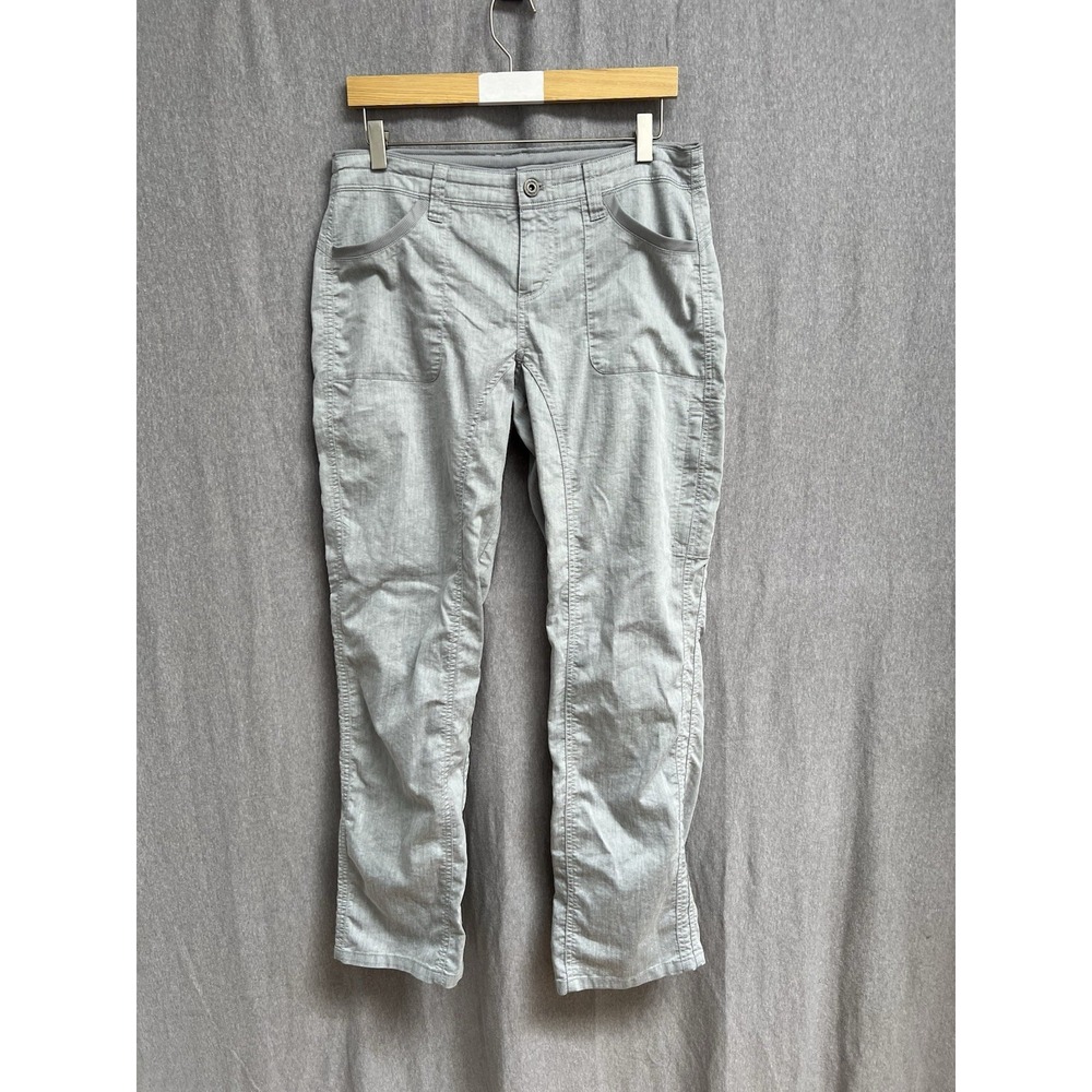Kuhl Cabo Pants Womens 10 Short Gray Lightweight Stretch Travel Casual Outdoor